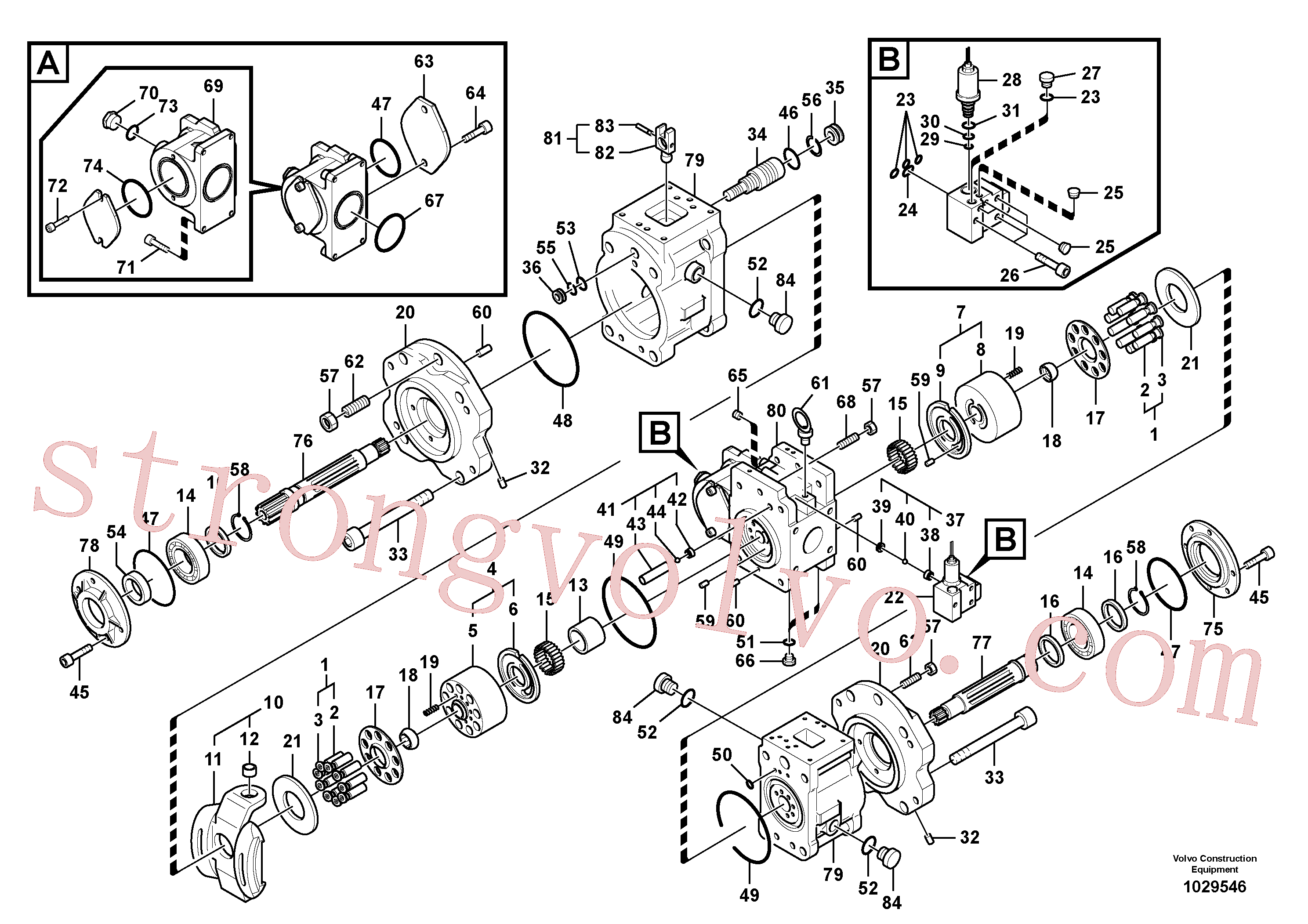 VOE14540760 Volvo Bomba hidráulica(1029546 Montagem)